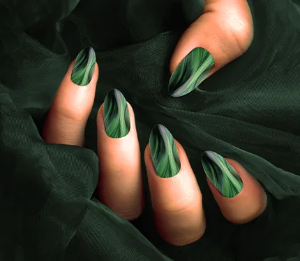 Manicure Service Green Nails